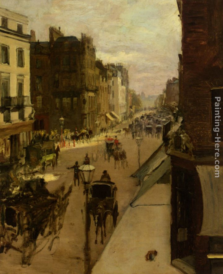 A Street Scene in London painting - Jacques Emile Blanche A Street Scene in London art painting